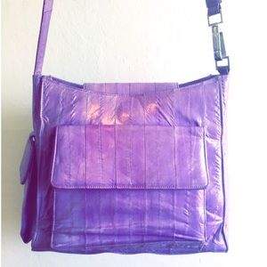 Vintage Lavender Eel Skin Purse